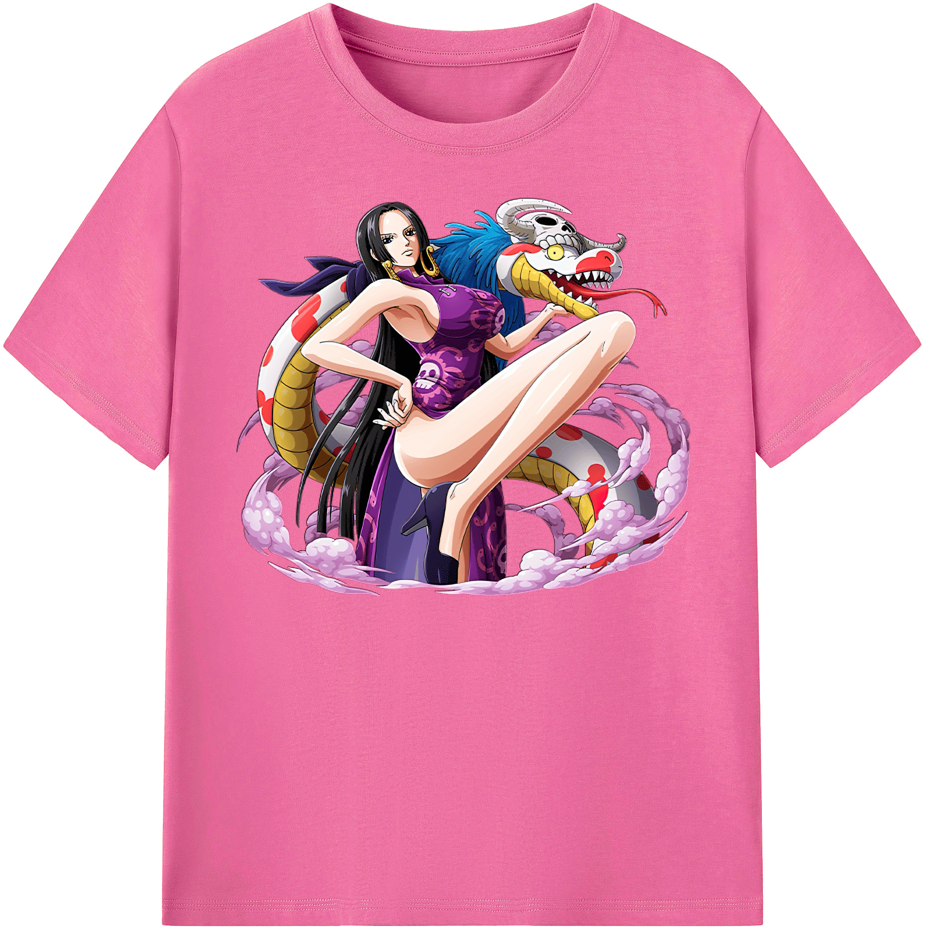 ワンピース ボア・ハンコック ONE PIECE Boa·Hancock レディースカジュアルプリントTシャツ（綿100％）